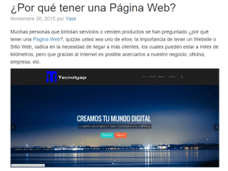 Porque tener una página web