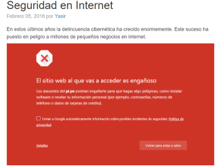 Seguridad Web para salir de la lista negra de google